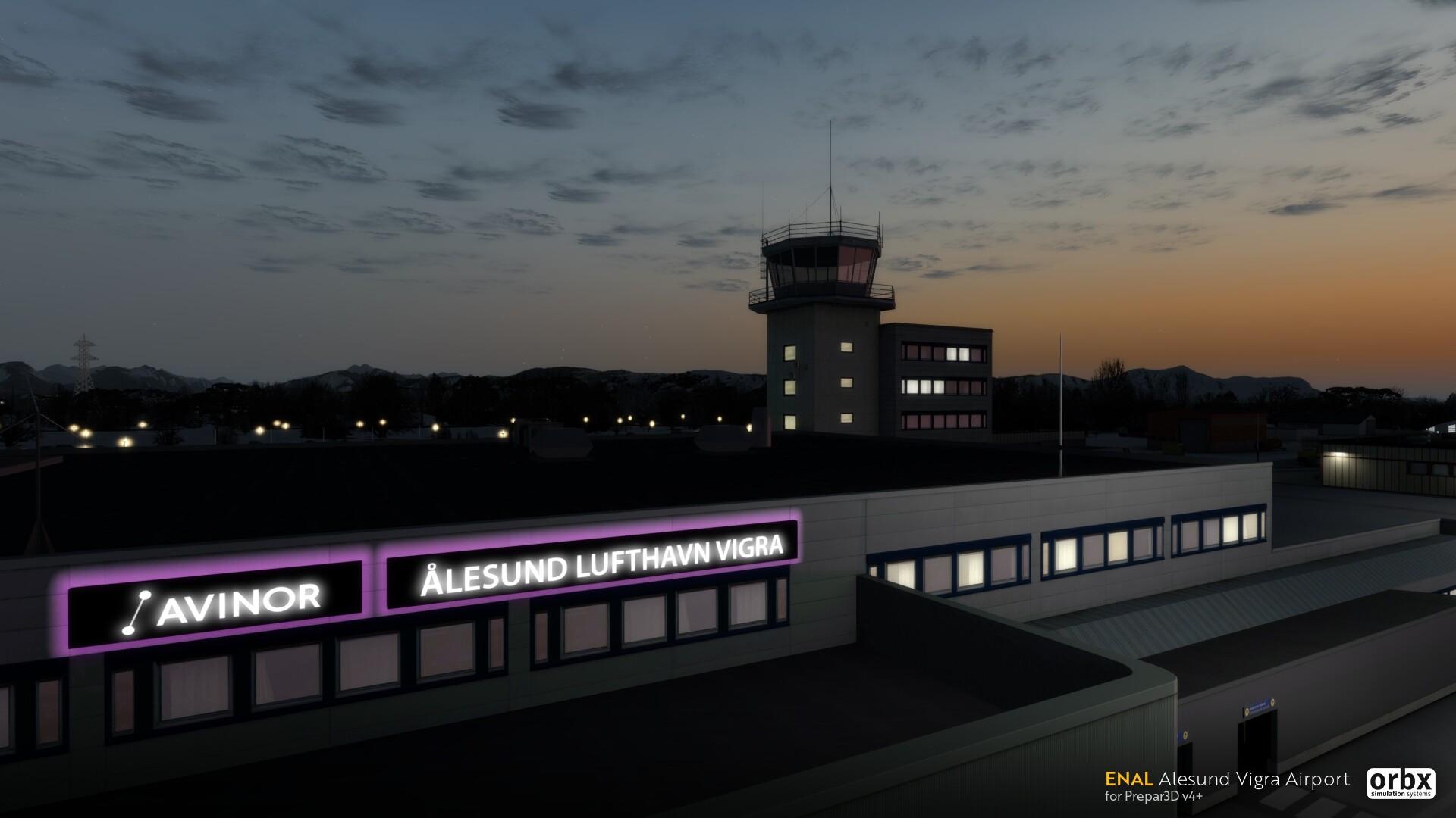 Ålesund Vigra Airport P3DV4 Winter shots. Orbx Preview Announcements